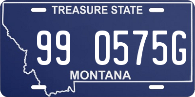 MT license plate 990575G