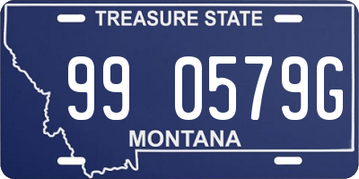 MT license plate 990579G