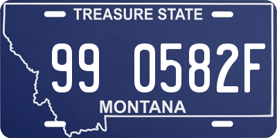 MT license plate 990582F