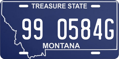 MT license plate 990584G