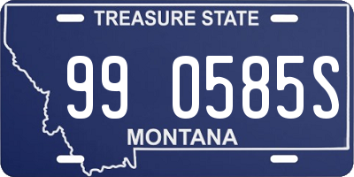 MT license plate 990585S