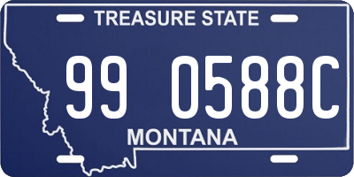 MT license plate 990588C