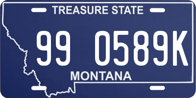 MT license plate 990589K