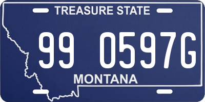 MT license plate 990597G