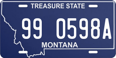 MT license plate 990598A