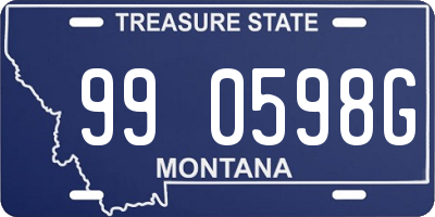 MT license plate 990598G