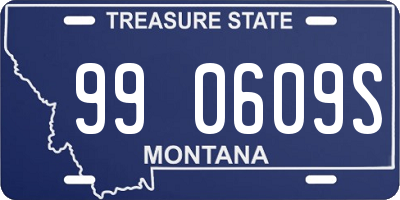 MT license plate 990609S