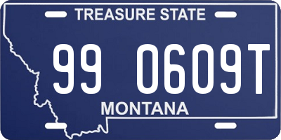 MT license plate 990609T