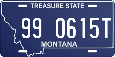 MT license plate 990615T