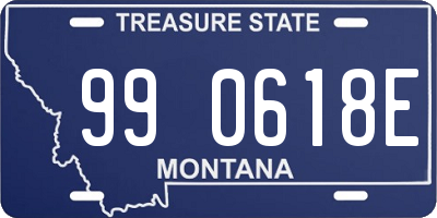 MT license plate 990618E