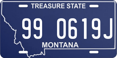 MT license plate 990619J