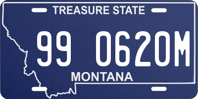 MT license plate 990620M