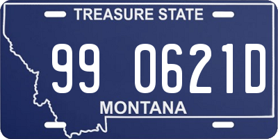 MT license plate 990621D