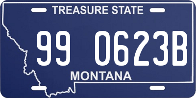 MT license plate 990623B