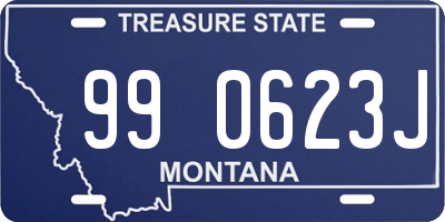 MT license plate 990623J