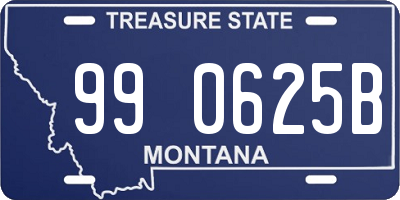 MT license plate 990625B