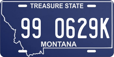 MT license plate 990629K