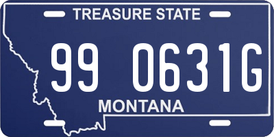 MT license plate 990631G