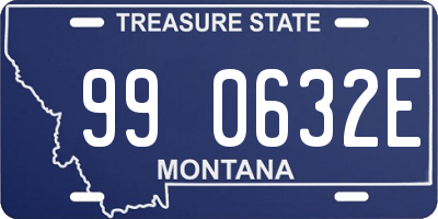 MT license plate 990632E