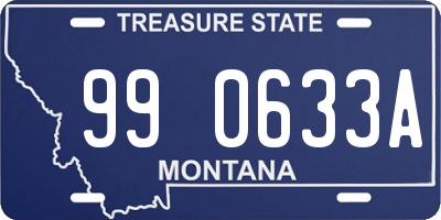 MT license plate 990633A