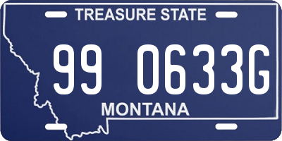 MT license plate 990633G