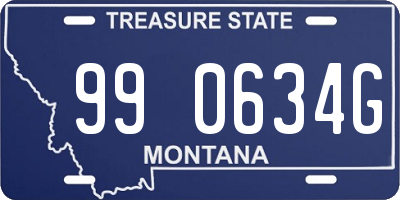 MT license plate 990634G