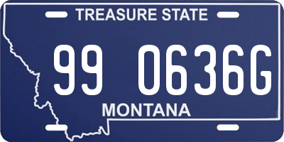 MT license plate 990636G