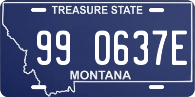 MT license plate 990637E