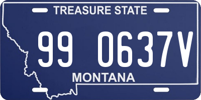 MT license plate 990637V