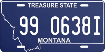 MT license plate 990638I