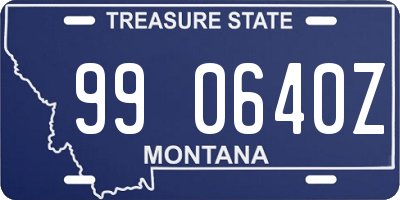 MT license plate 990640Z