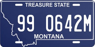 MT license plate 990642M