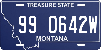 MT license plate 990642W