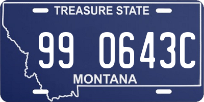 MT license plate 990643C