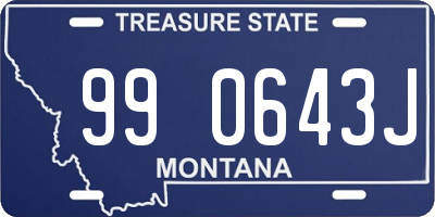 MT license plate 990643J