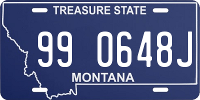 MT license plate 990648J