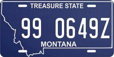 MT license plate 990649Z