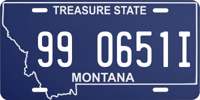 MT license plate 990651I