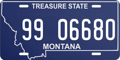 MT license plate 990668O