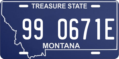 MT license plate 990671E