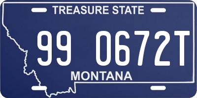 MT license plate 990672T