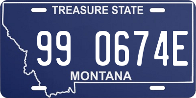 MT license plate 990674E