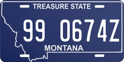 MT license plate 990674Z