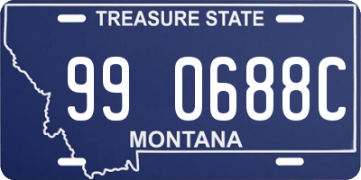 MT license plate 990688C