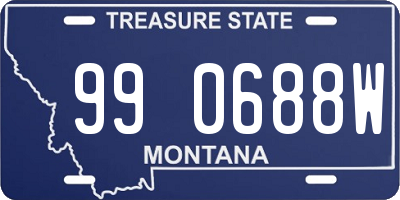 MT license plate 990688W