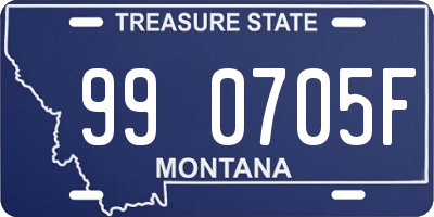 MT license plate 990705F