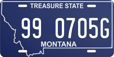 MT license plate 990705G