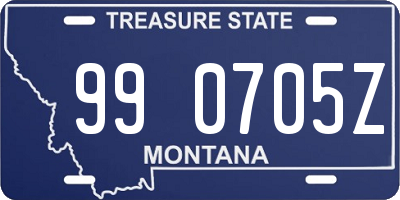 MT license plate 990705Z