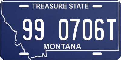 MT license plate 990706T