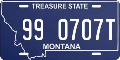 MT license plate 990707T